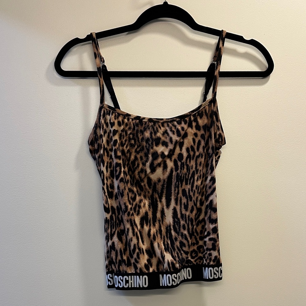 Moschino Brown and Black Leopard Camisole